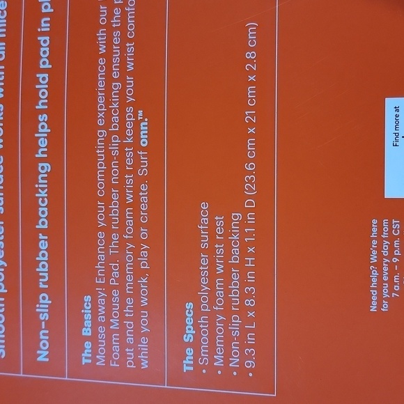 Surf onn. Memory foam mouse pad New in original packaging - Picture 5 of 6